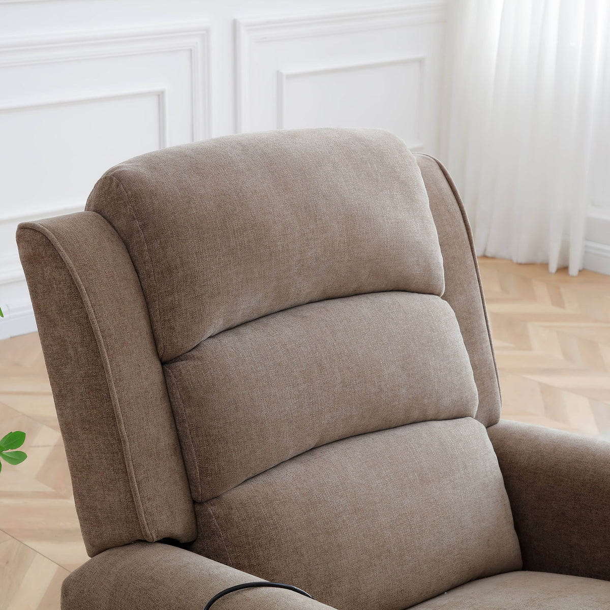 Hendry Twin Motor Power Recliner Armchair Mushroom from Roseland Furniture