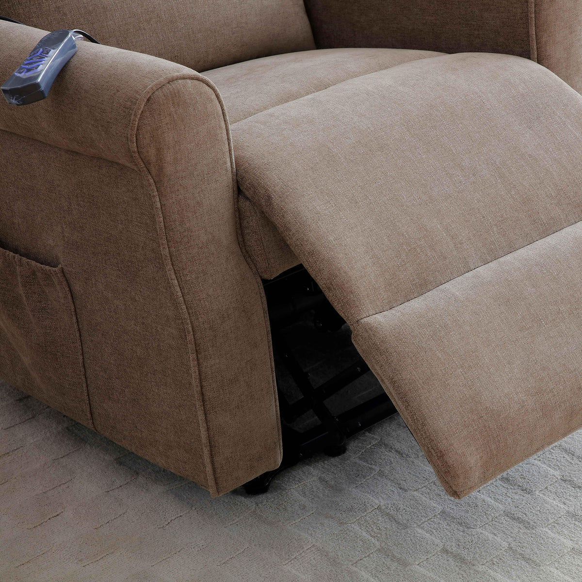Hendry Twin Motor Power Recliner Armchair Mushroom from Roseland Furniture