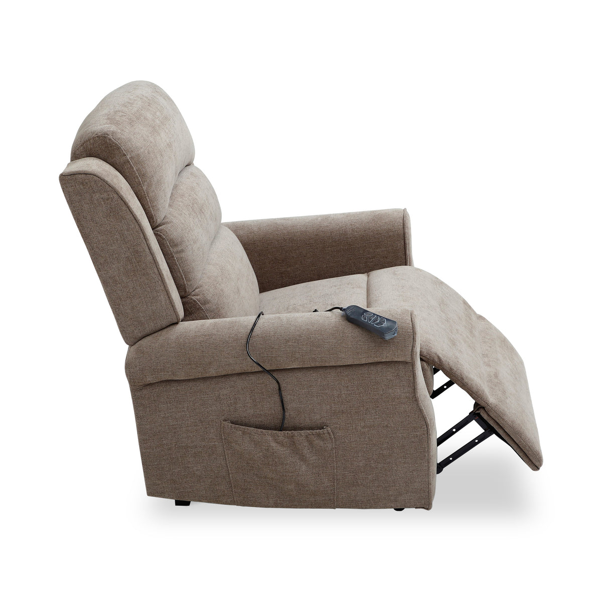 Hendry Twin Motor Power Recliner Armchair Mushroom from Roseland Furniture