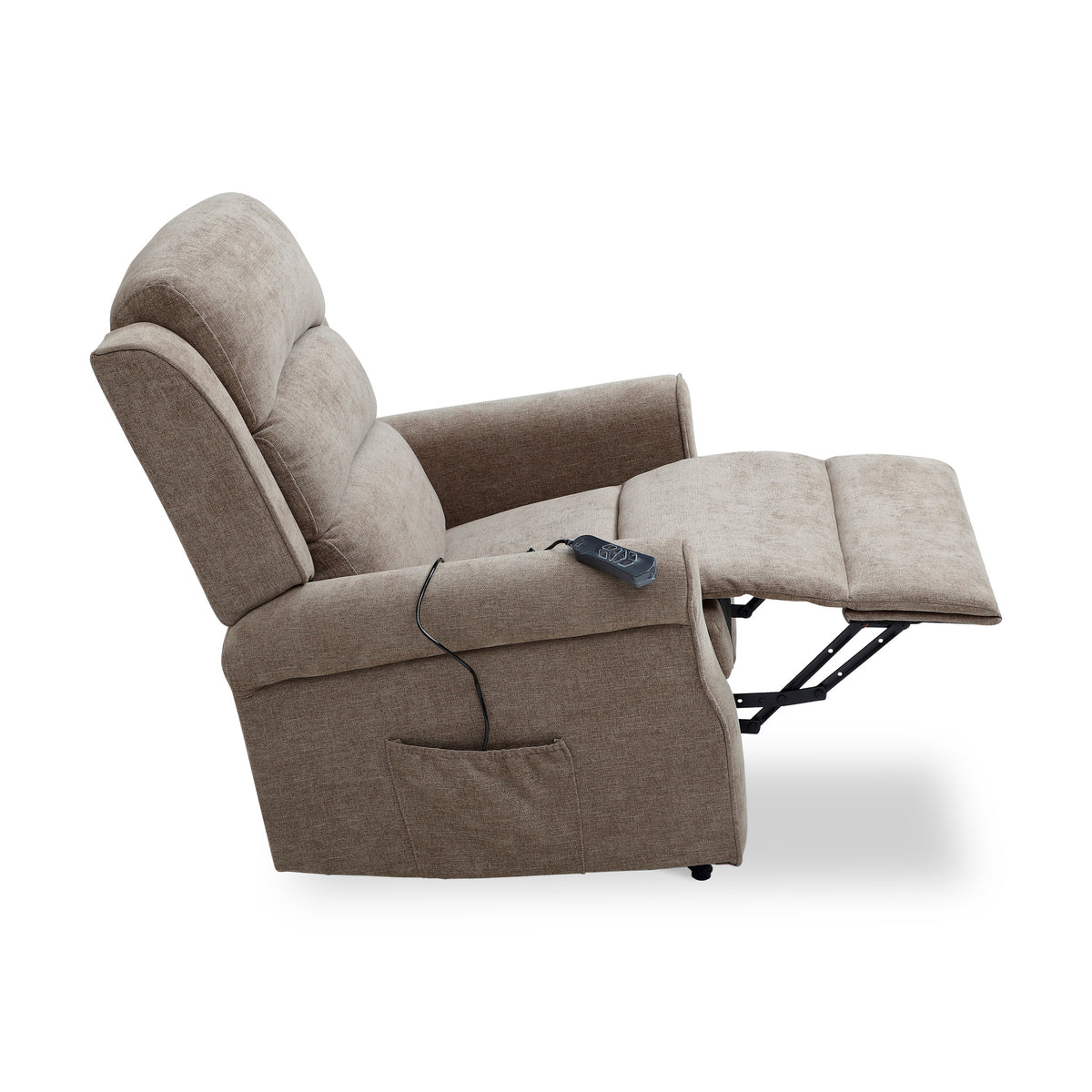 Hendry Twin Motor Power Recliner Armchair Mushroom from Roseland Furniture