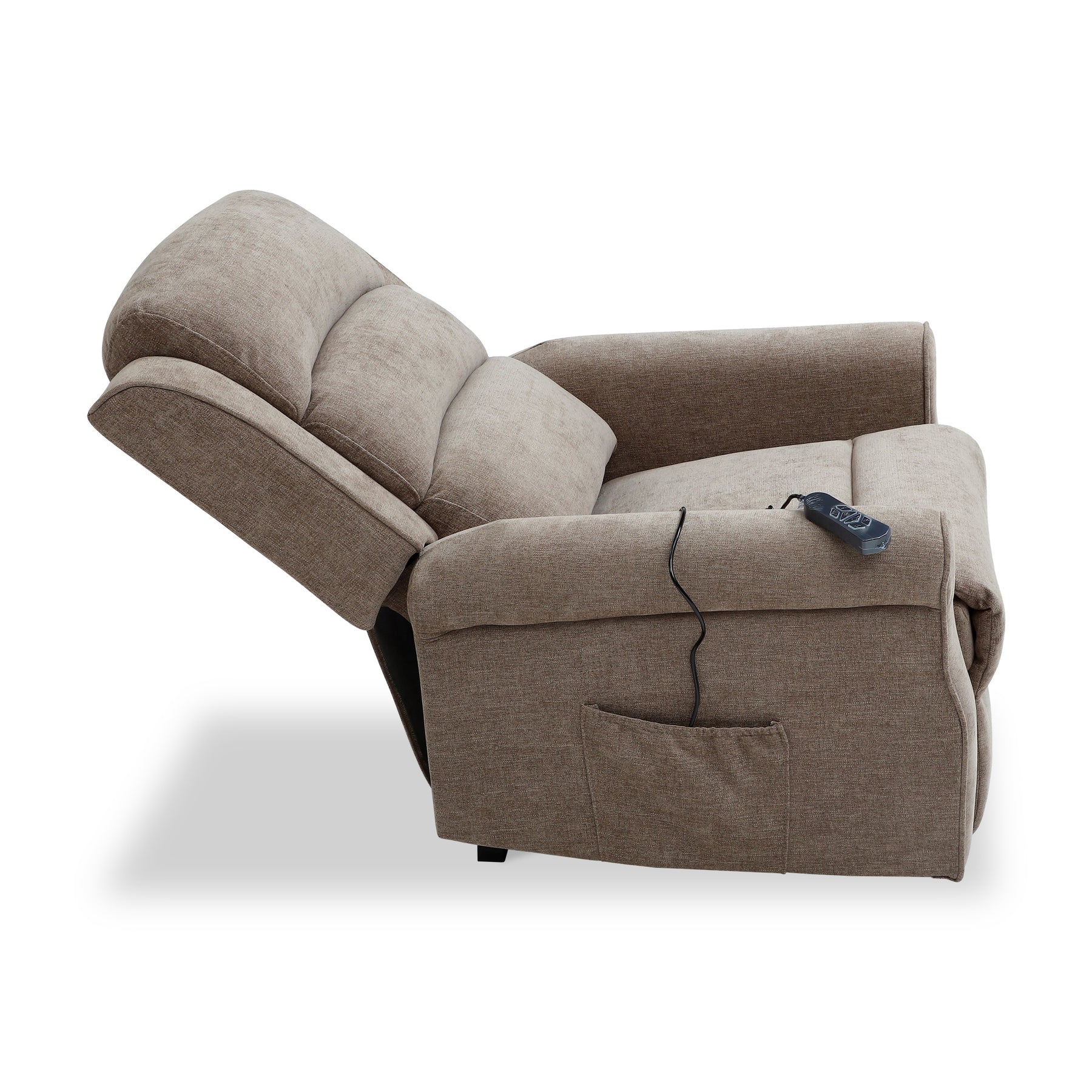 Hendry Twin Motor Power Recliner Armchair Mushroom from Roseland Furniture