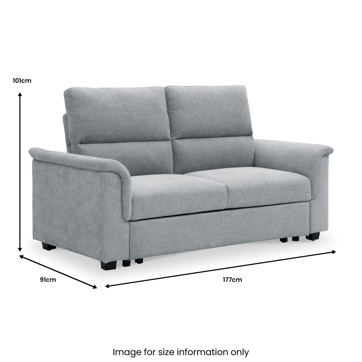 Brody 2 Seater Sofa Bed Grey from Roseland Furniture