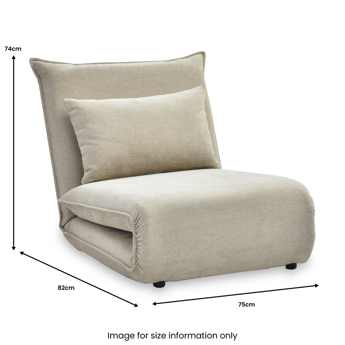 Grayson Single Sofa Bed Taupe from Roseland Furniture