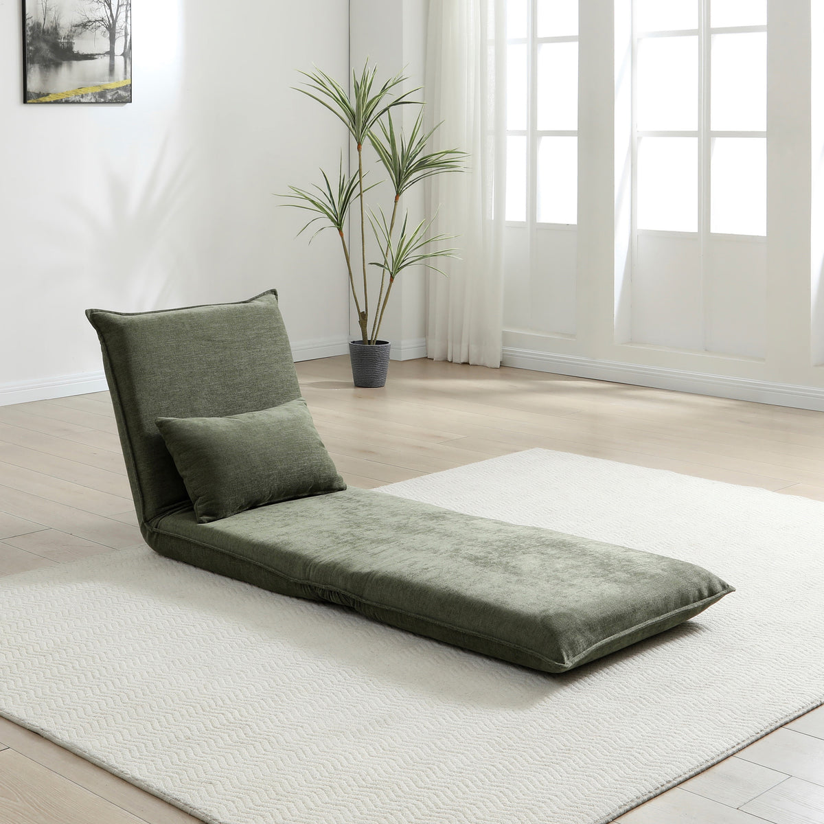 Grayson Single Sofa Bed Olive from Roseland Furniture