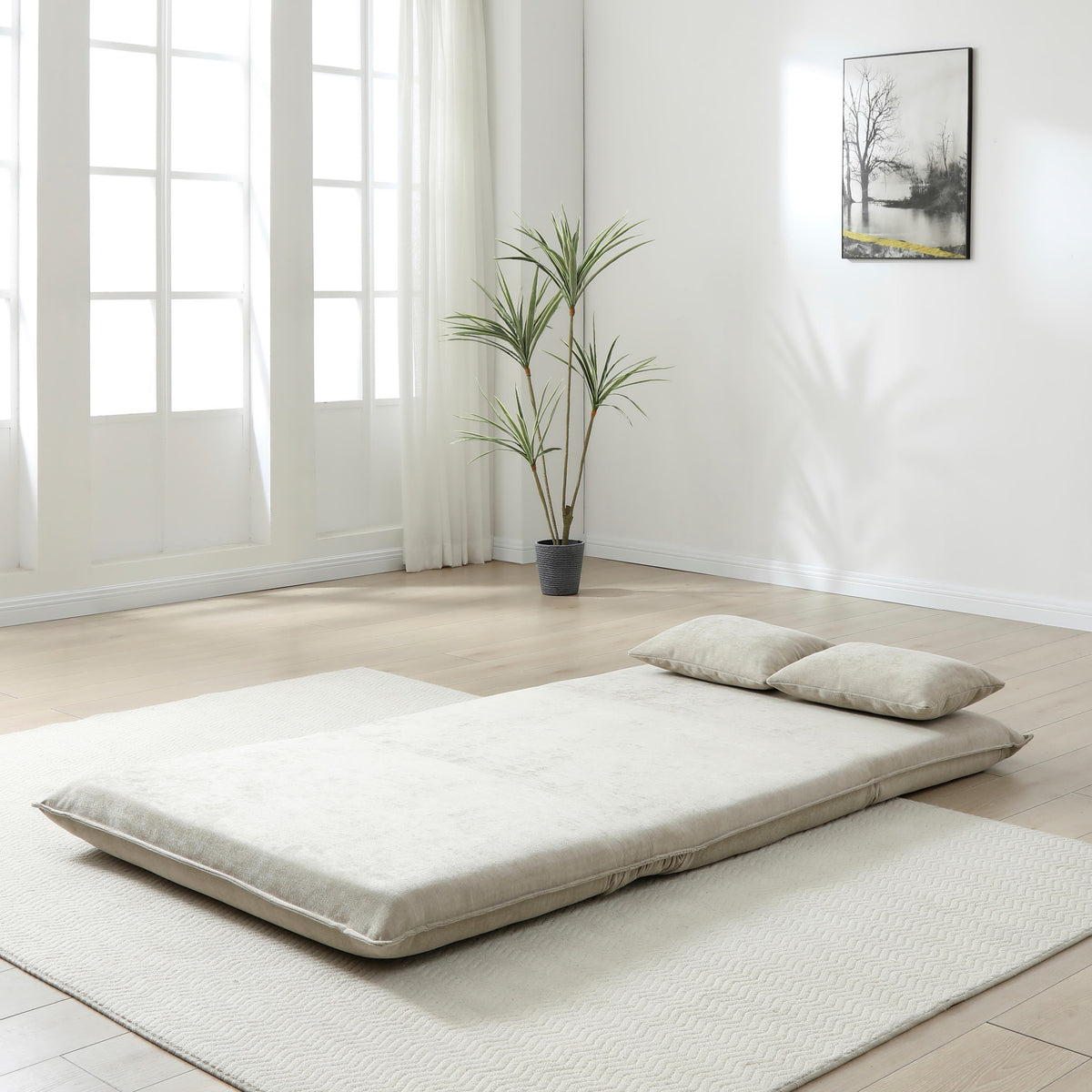 Grayson Double Sofa Bed Taupe from Roseland Furniture