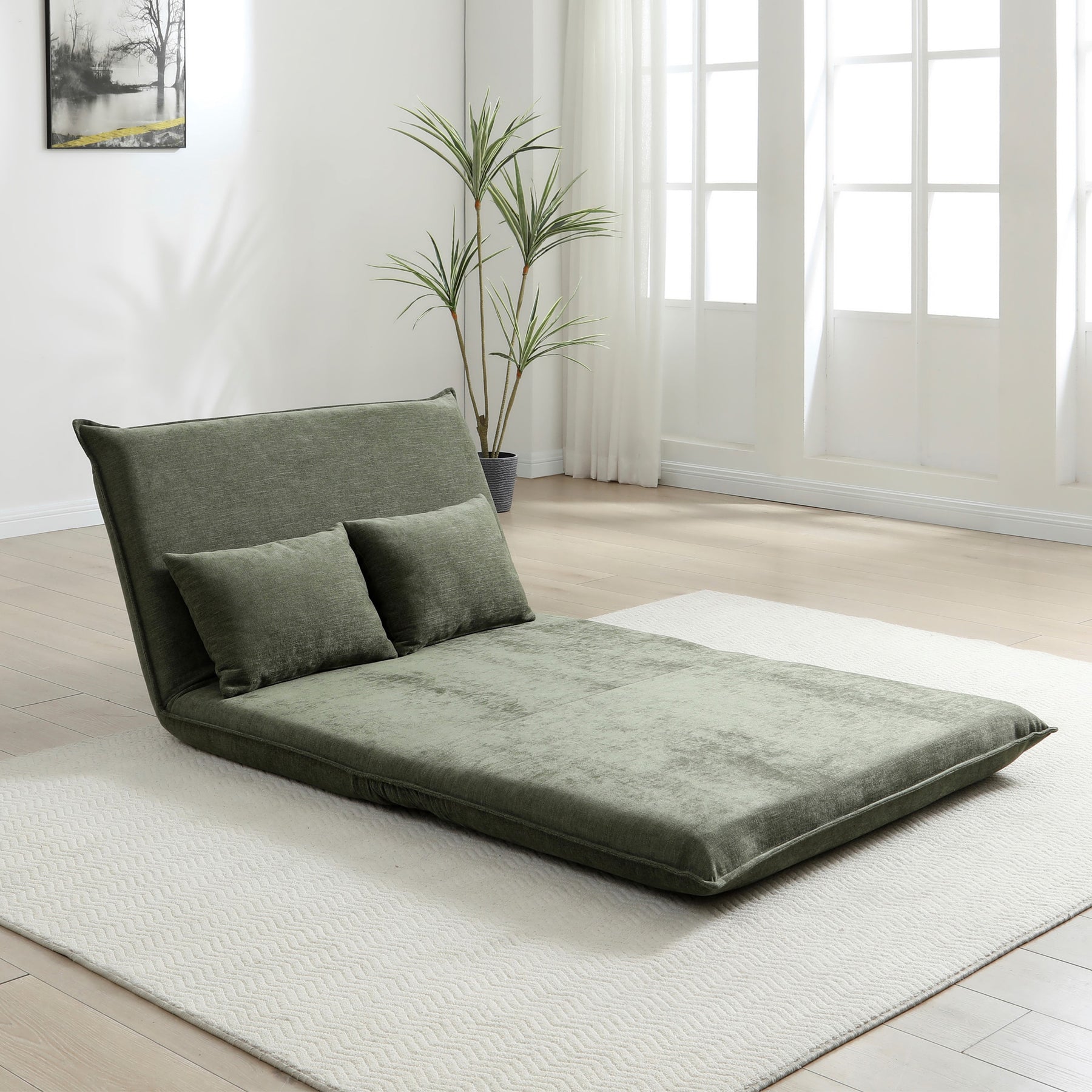 Grayson Double Sofa Bed Olive from Roseland Furniture