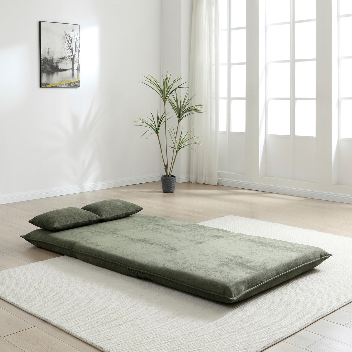 Grayson Double Sofa Bed Olive from Roseland Furniture