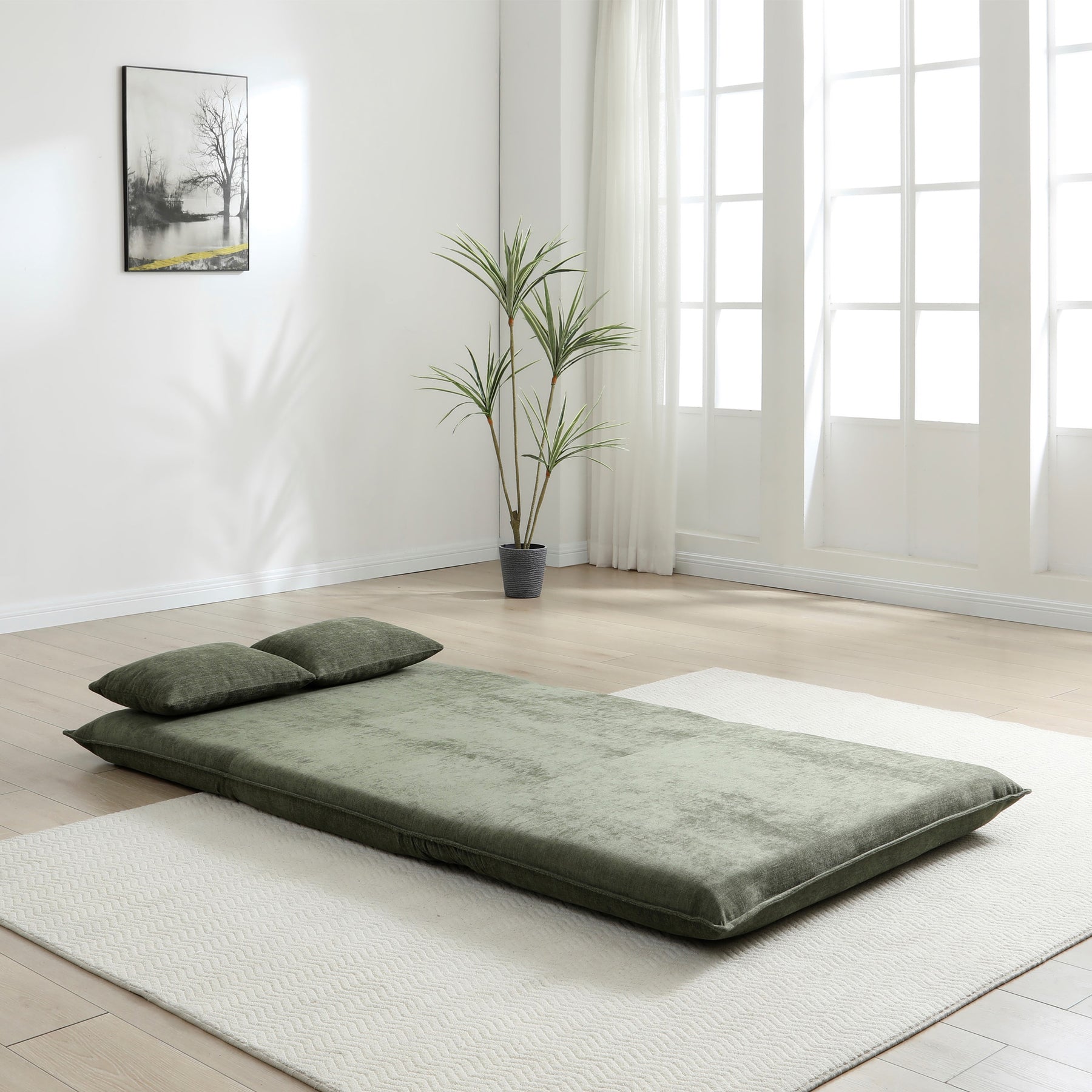 Grayson Double Sofa Bed Olive from Roseland Furniture