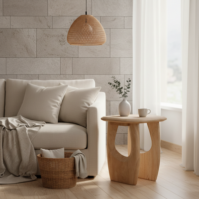 Kanso Mango Wood Lamp Table