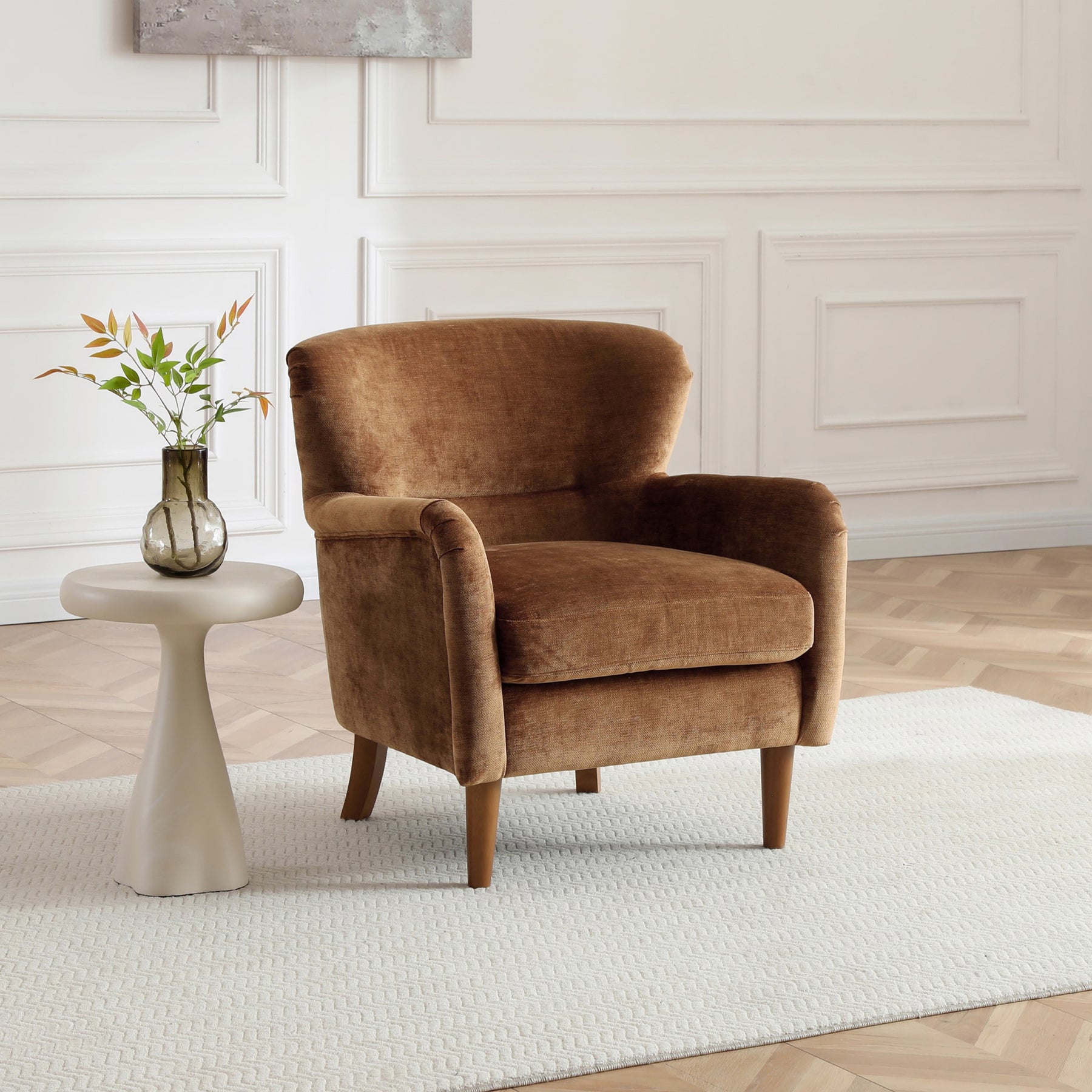 Arkwright Wingback Armchair Toffee from Roseland Furniture