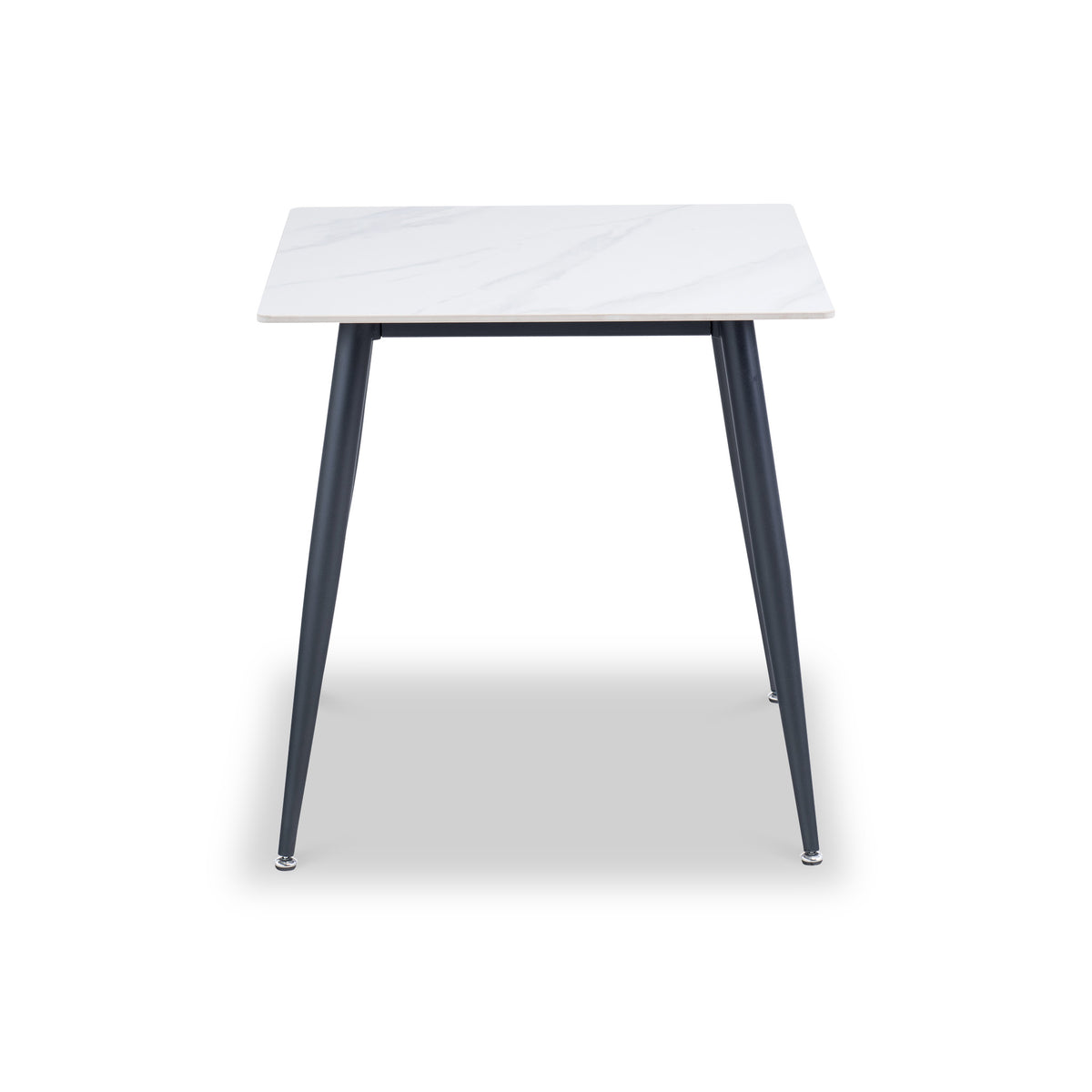 Avril White Sintered Stone 75cm Square Dining Table from Roseland Furniture