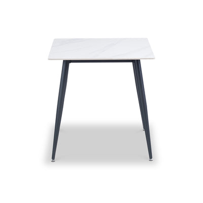 Avril White Sintered Stone 75cm Dining Table