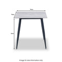 Avril Grey 75cm Sintered Stone Dining Table for dining room
