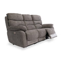 Seville Ash Fabric Electric Reclining 3 Seater Settee