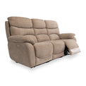 Seville Sand Fabric Electric Reclining 3 Seater Settee
