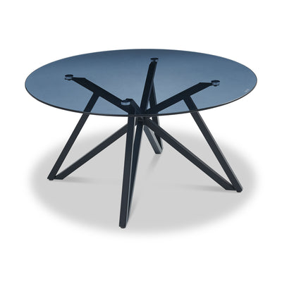 Oda Grey Tinted Round Glass Coffee Table