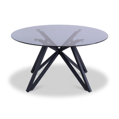 Oda Grey Tinted Round Glass Coffee Table