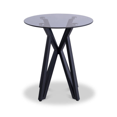 Oda Grey Tinted Round Glass Side Table