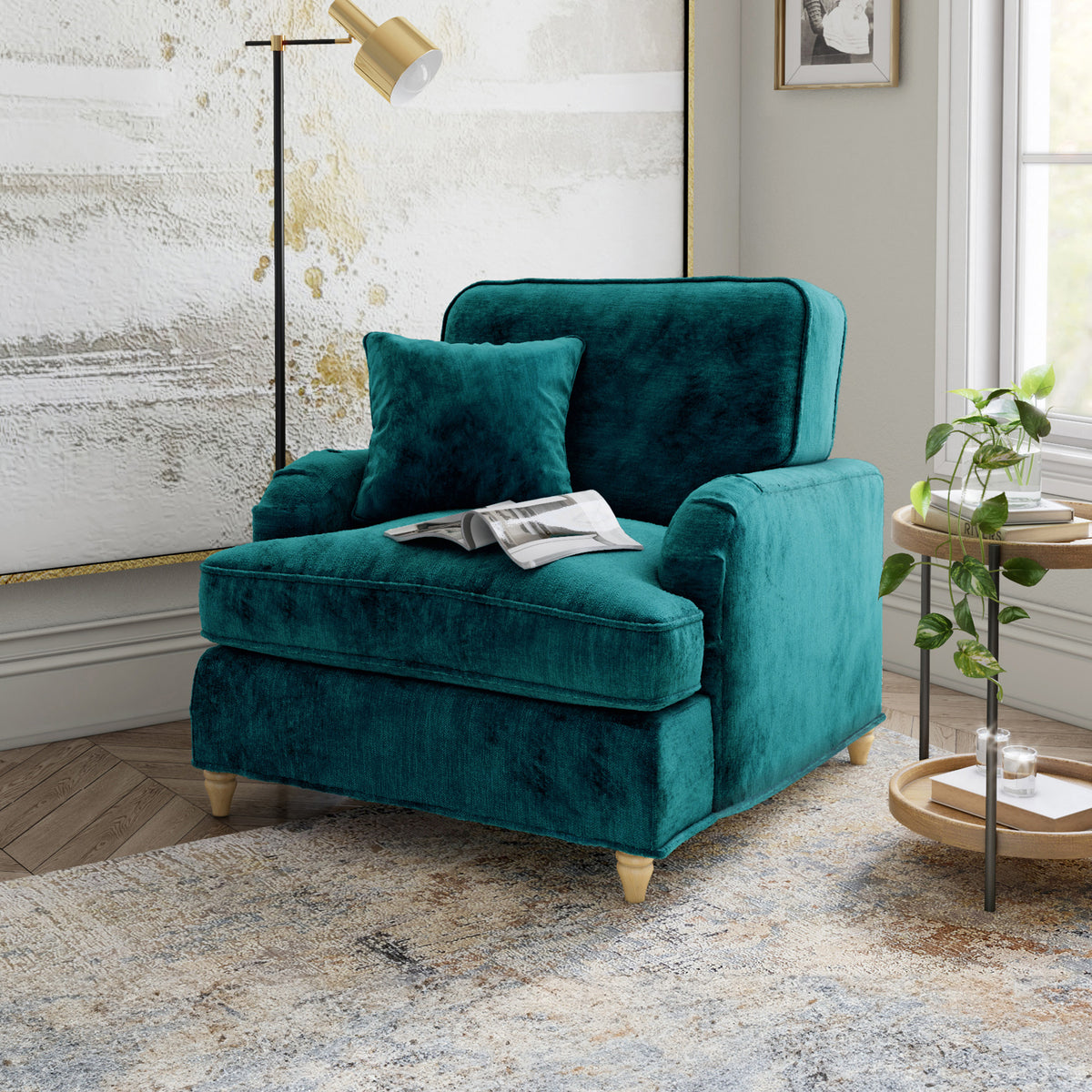 Arthur Emerald Green Armchair from Roseland Furniture