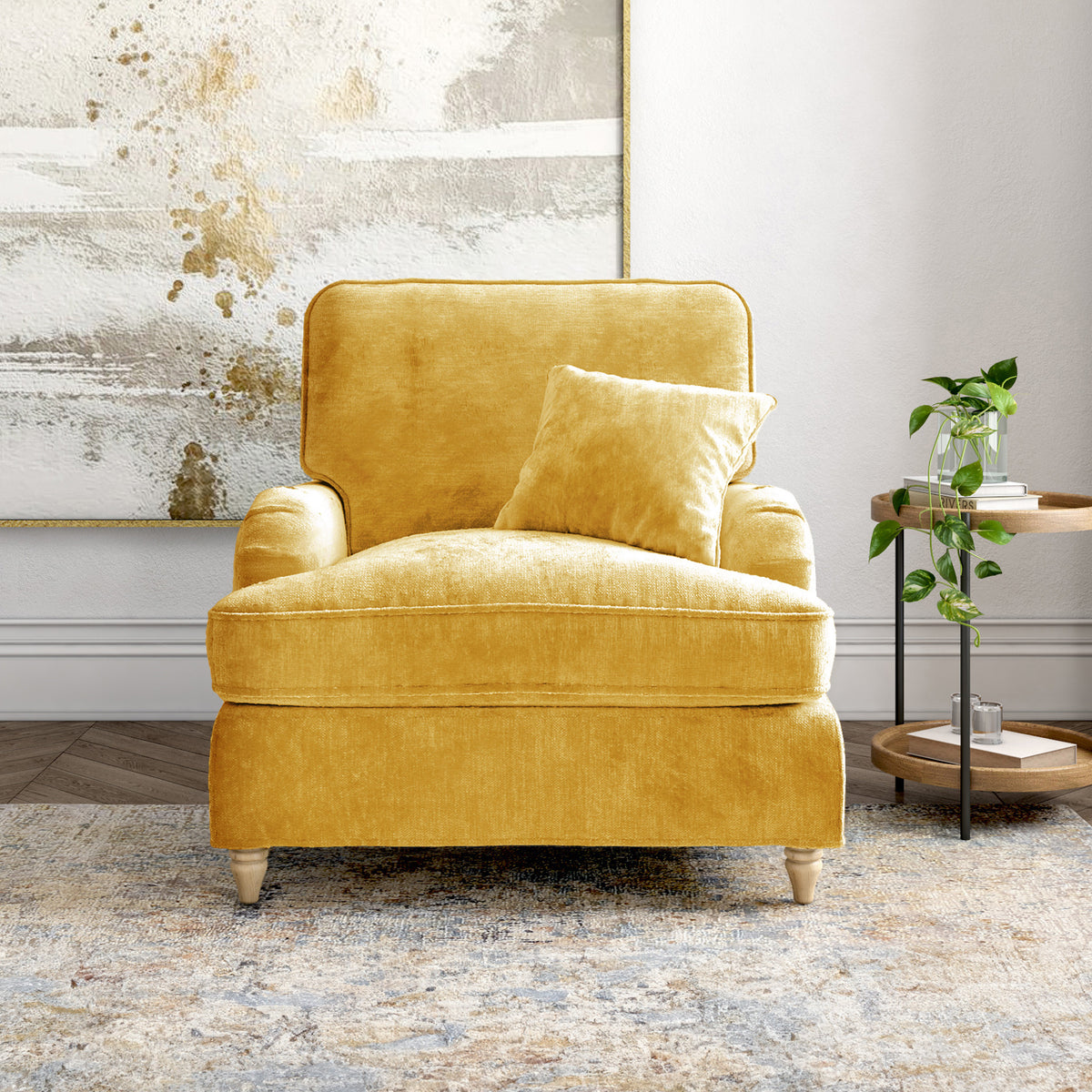 Arthur Gold Armchair from Roseland Furniture