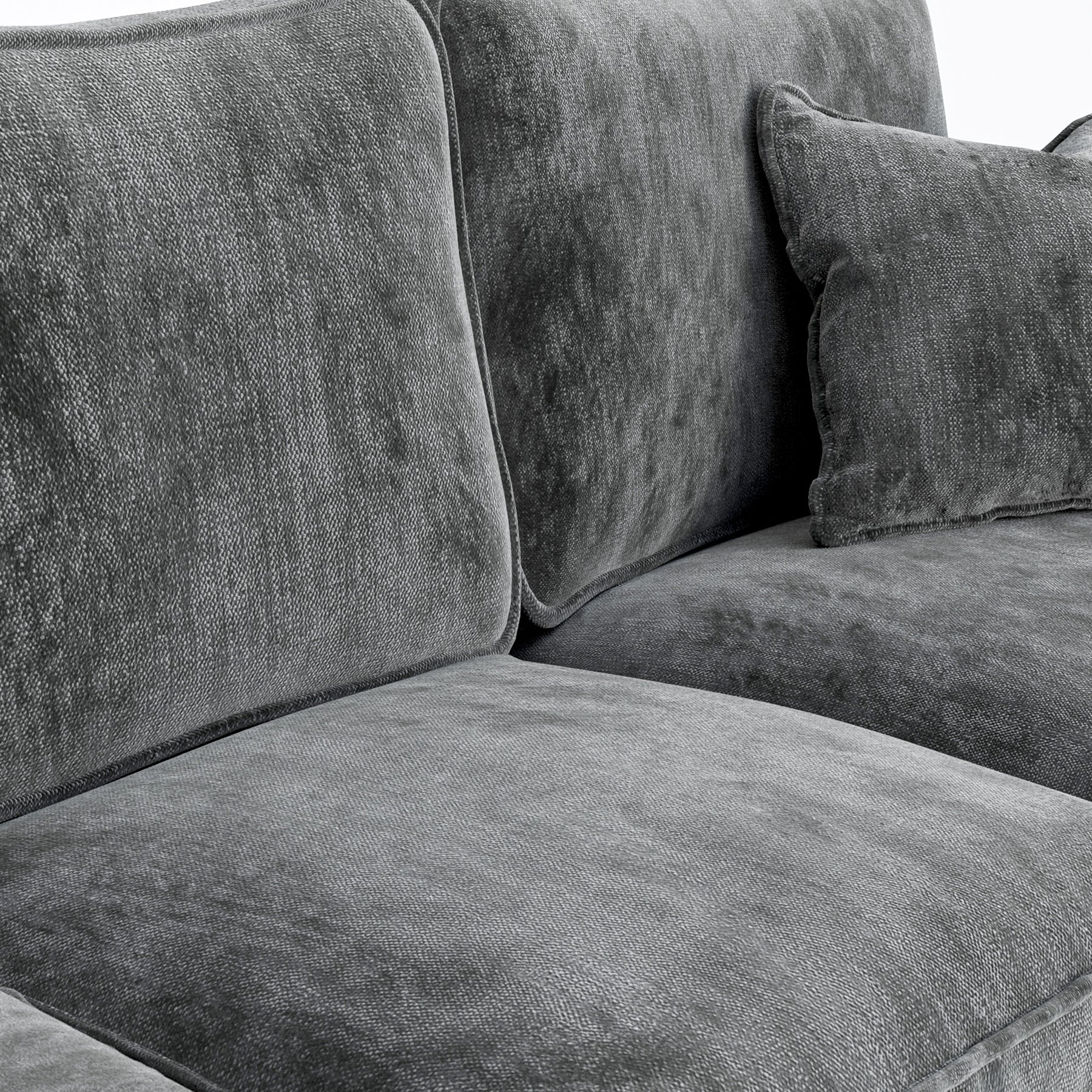 Arthur Charcoal Chaise Sofa from Roseland Furniture