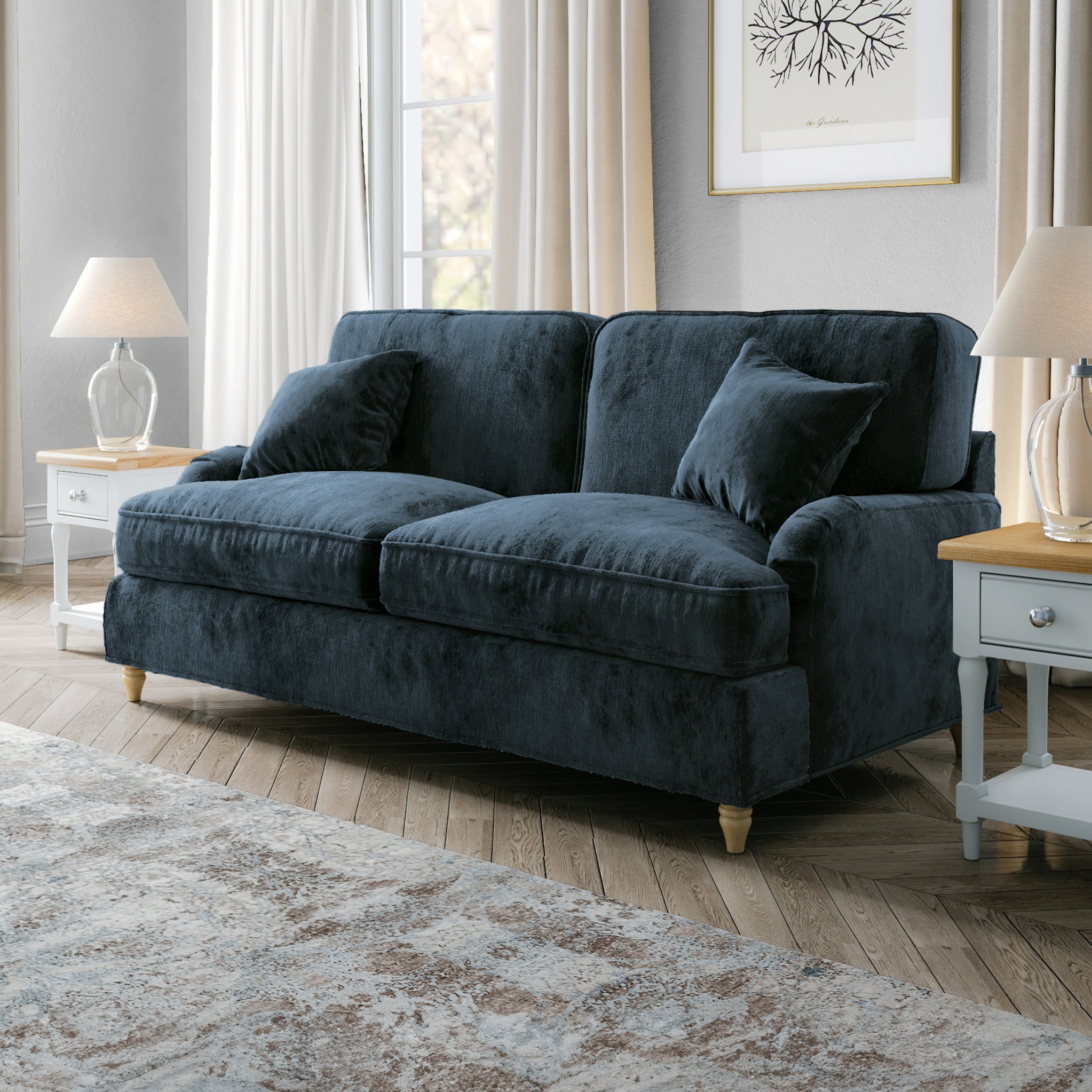 Arthur 3 Seater Sofa 8 Chenille Colours Made in the UK