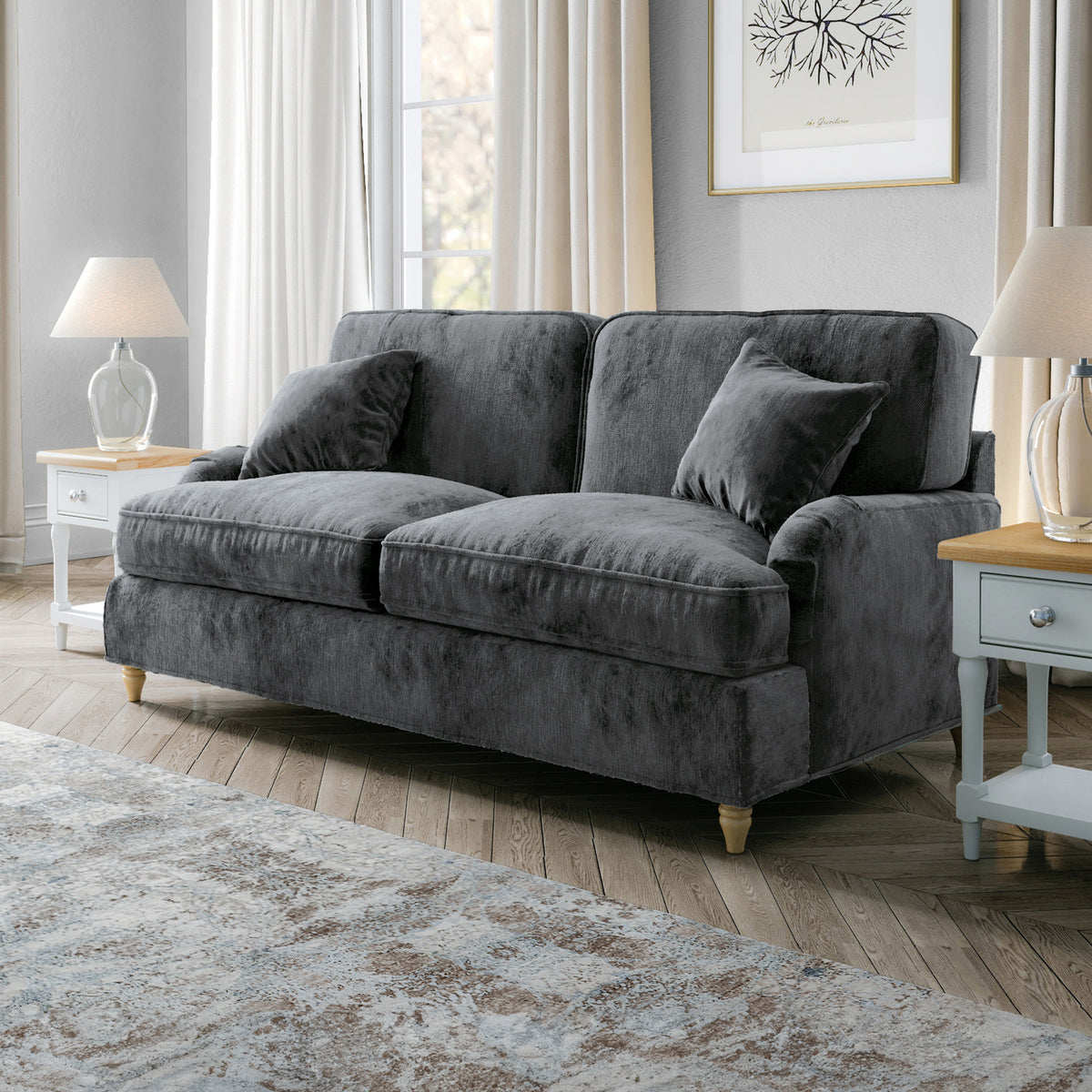 Arthur Charcoal 3 Seater Sofa from Roseland Furniture