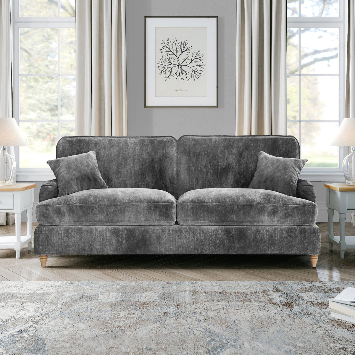 Arthur Charcoal 4 Seater Sofa from Roseland Furniture