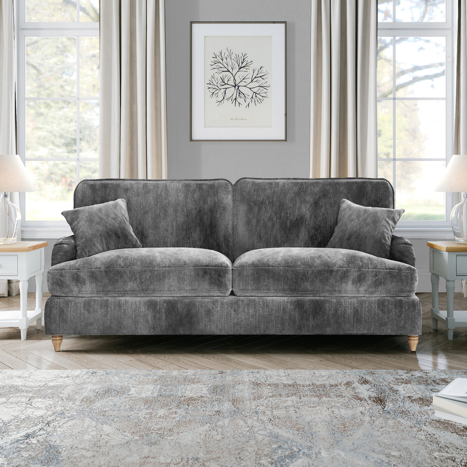Arthur Charcoal 4 Seater Sofa from Roseland Furniture