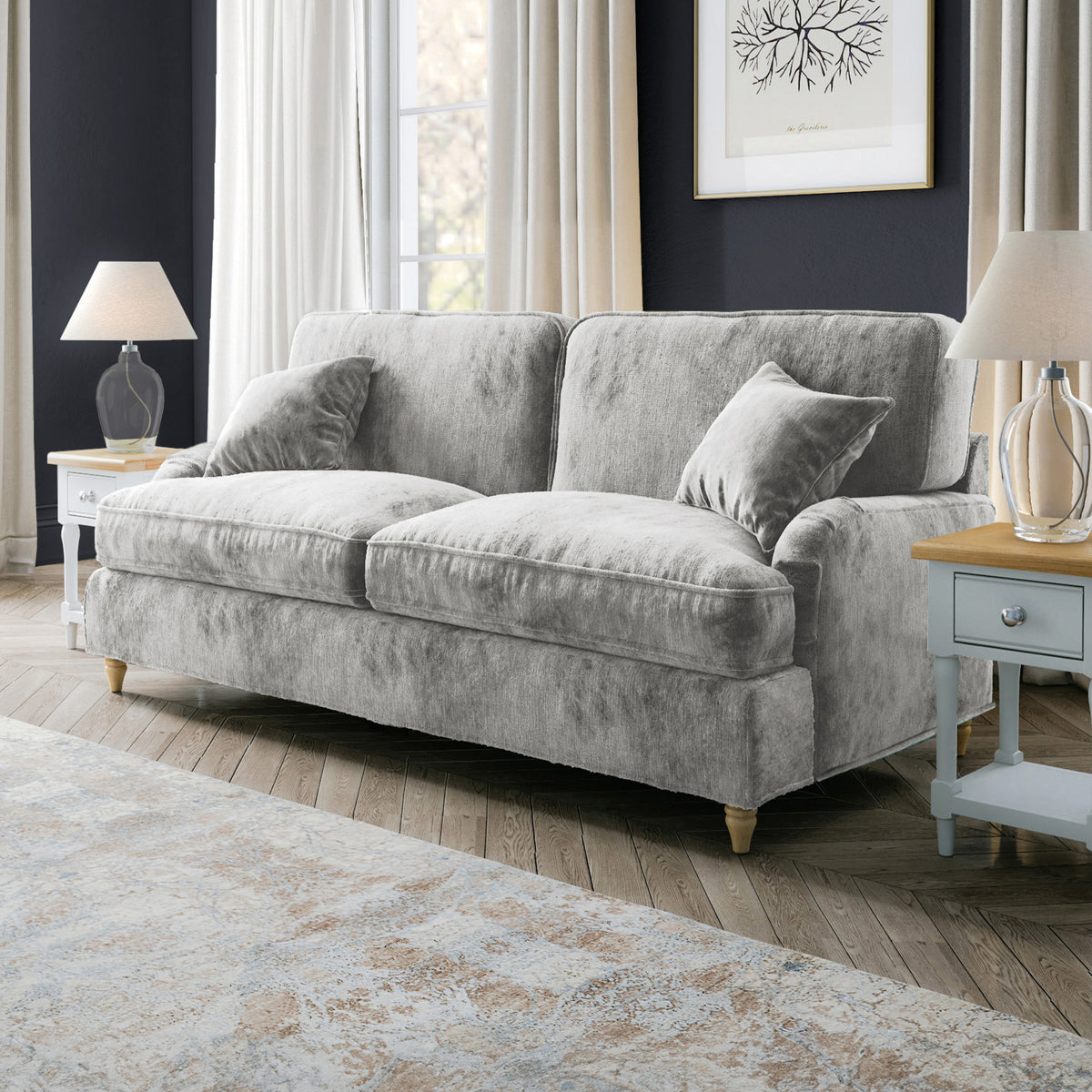Arthur Ice Grey 4 Seater Sofa from Roseland Furniture