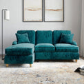 Arthur Emerald Green LH Chaise Sofa from Roseland Furniture