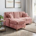 Arthur Plum Pink LH Chaise Sofa from Roseland Furniture