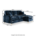 Arthur Navy Blue LH Chaise Sofa from Roseland furniture