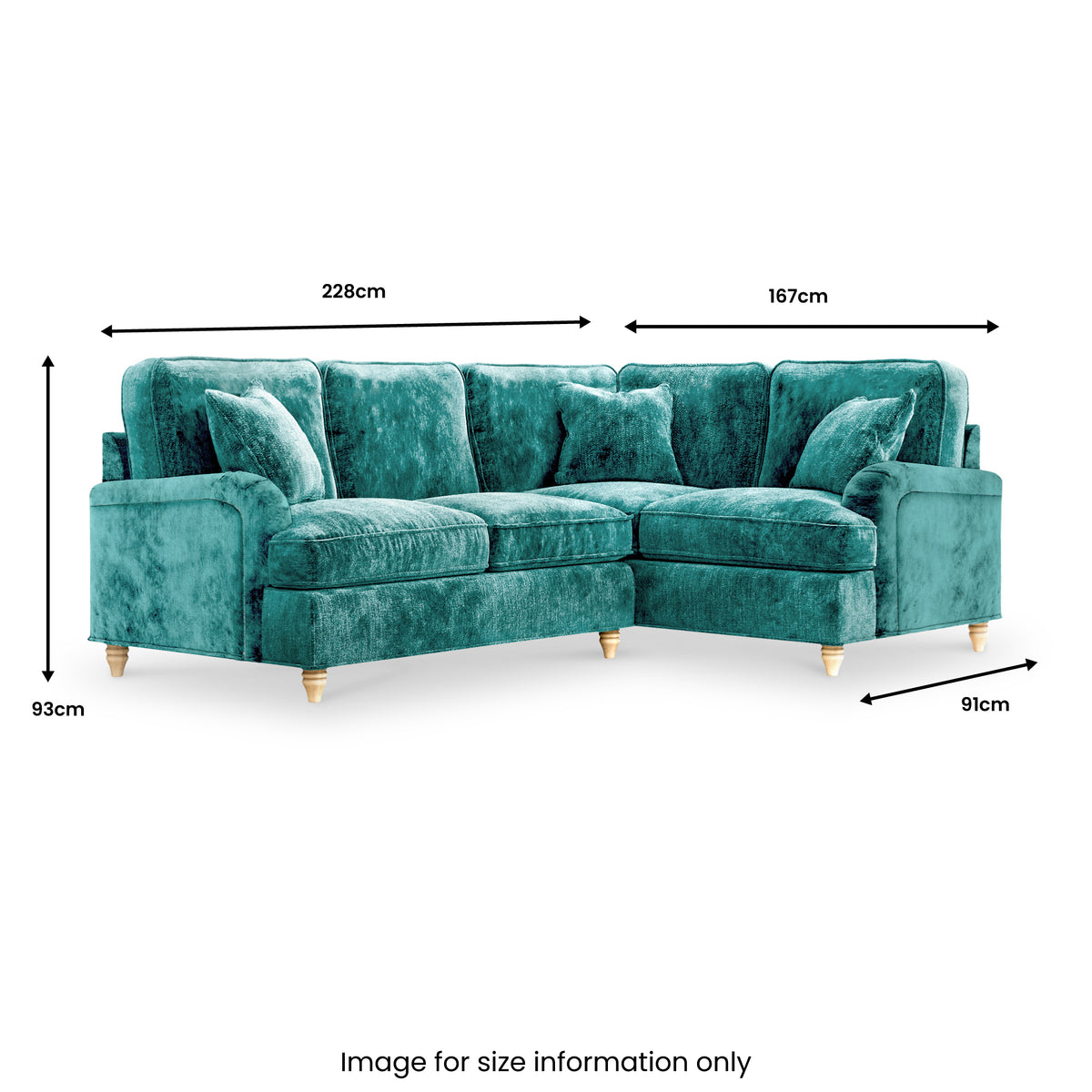 Arthur Emerald Green Corner Sofa from Roseland Furniture