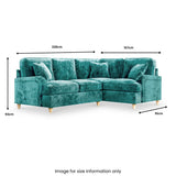 Arthur Emerald Green Corner Sofa from Roseland Furniture