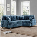 Arthur Navy Blue Corner Sofa from Roseland Furniture