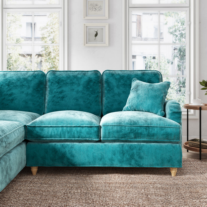 Arthur Corner Sofa 8 Chenille Colours Made in the UK Roseland