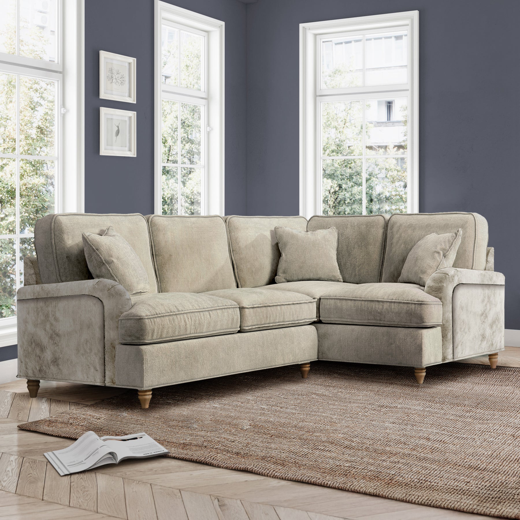Arthur Mink Corner Sofa from Roseland Furniture