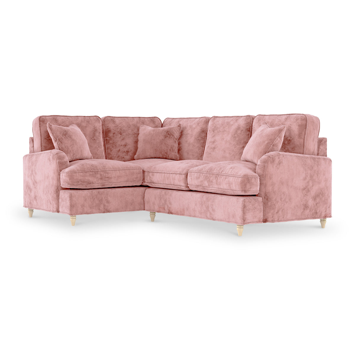 Arthur Blush Pink LH Corner Sofa from Roseland Furniture