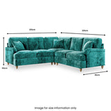 Arthur Emerald Green Large Corner Sofa from Roseland Furniture