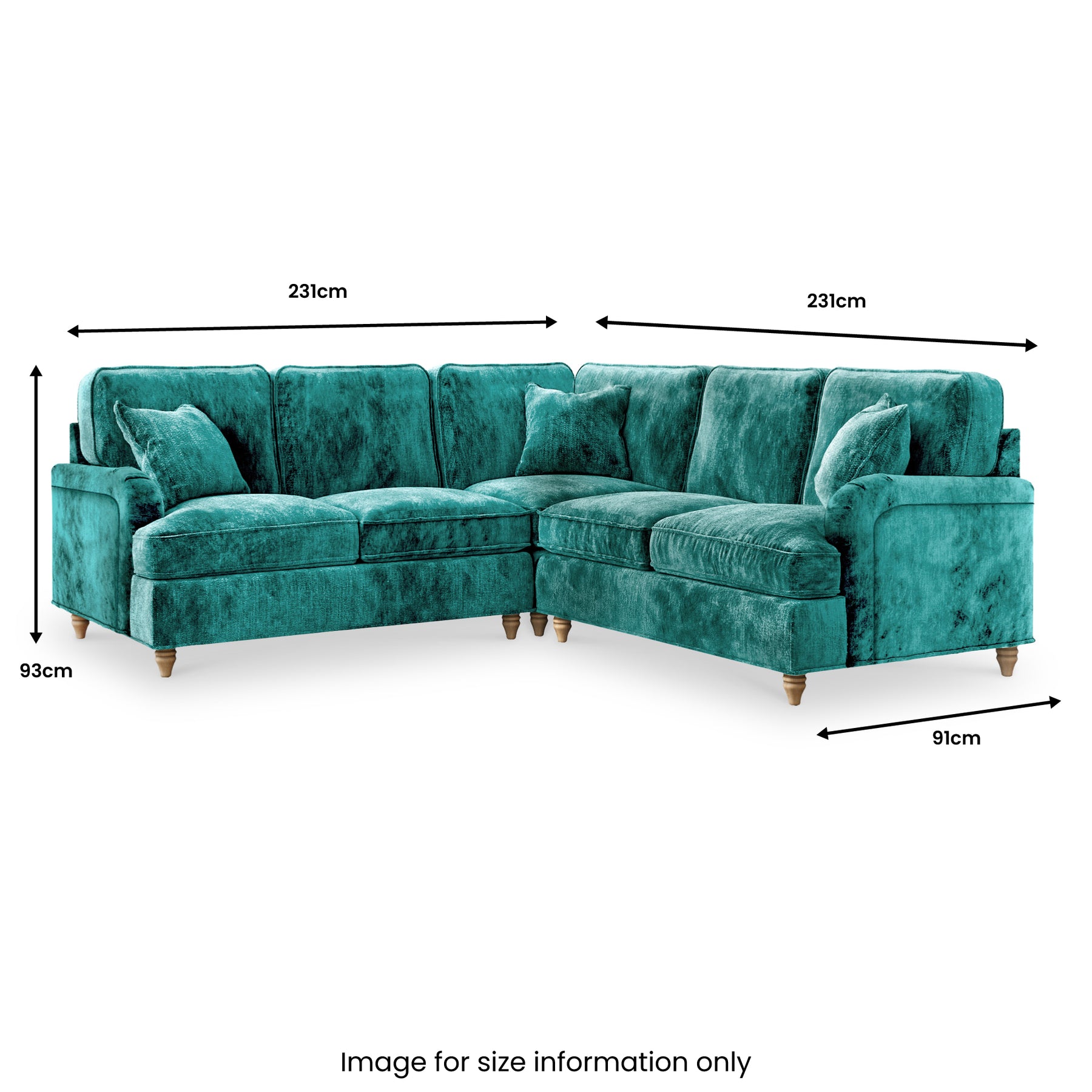 Arthur Emerald Green Large Corner Sofa from Roseland Furniture