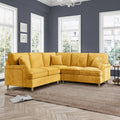 Arthur Gold Large Corner Sofa from Roseland Furniture