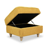 Alfie Storage Footstool Gold from Roseland Furniture