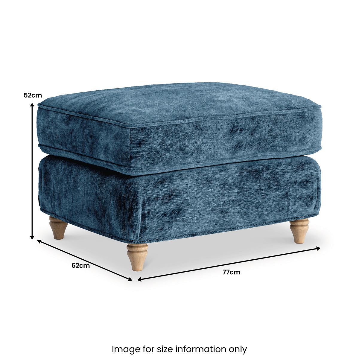 Alfie and Arthur Navy Universal Footstool from Roseland Furniture