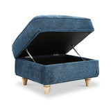Alfie Storage Footstool Navy from Roseland Furniture