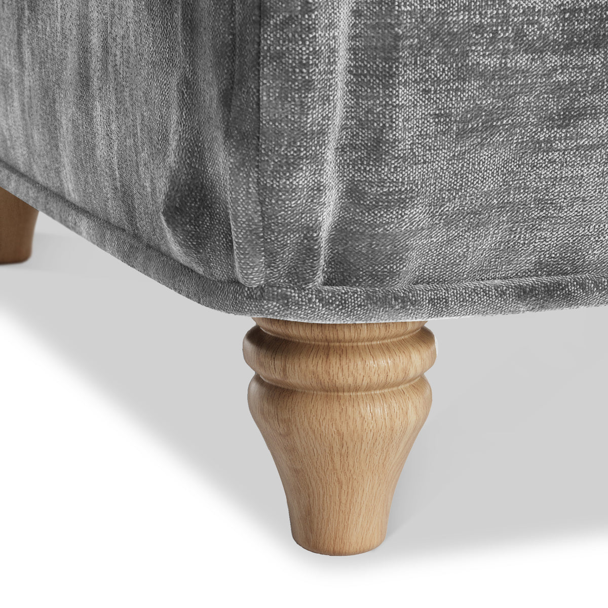 Alfie and Arthur Charcoal Universal Footstool from Roseland Furniture