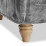 Alfie and Arthur Charcoal Universal Footstool from Roseland Furniture