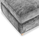 Alfie and Arthur Charcoal Universal Footstool from Roseland Furniture