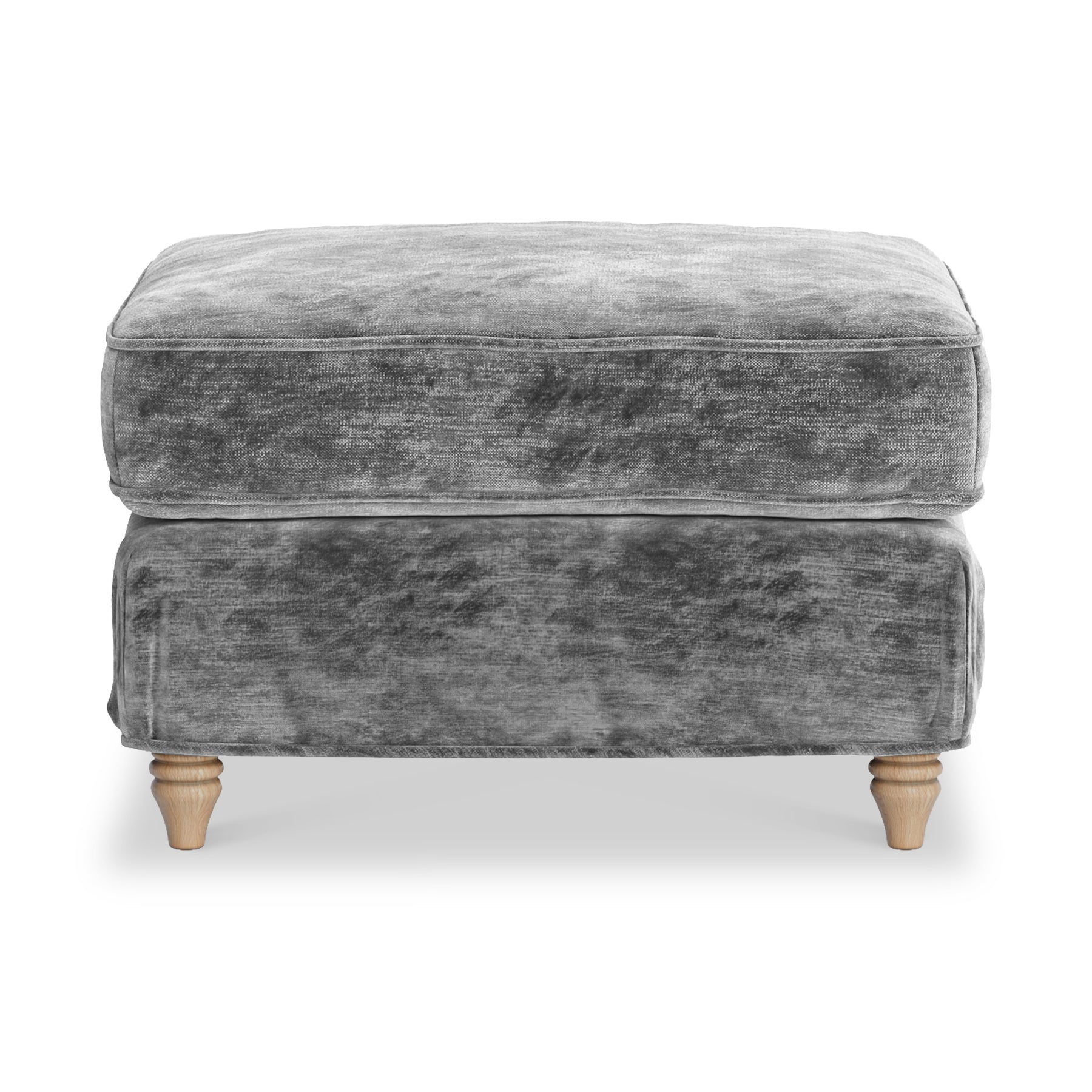 Alfie and Arthur Charcoal Universal Footstool from Roseland Furniture