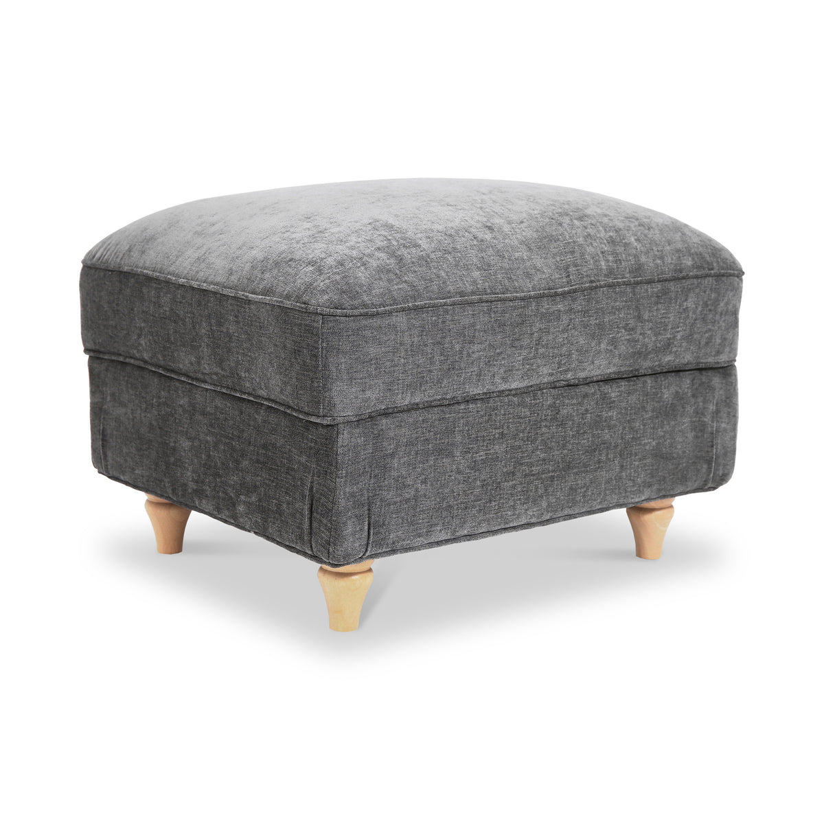 Alfie Storage Footstool Charcoal from Roseland Furniture